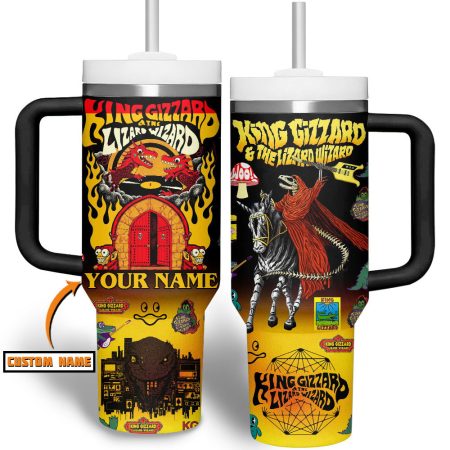 King Gizzard & The Lizard Wizard Music Custom  Quencher 40oz Stainless Steel Tumbler HG With Handle