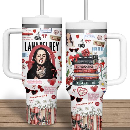 Lana Del Rey Music Custom Stanley Quencher 30oz or 40oz Stainless Steel Tumbler With Handle HG