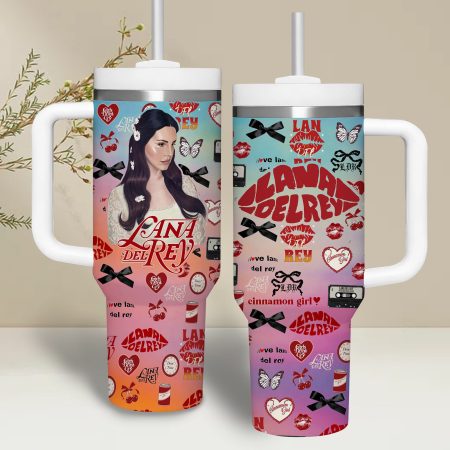 Lana Del Rey Music Custom Stanley Quencher 30oz or 40oz Stainless Steel Tumbler With Handle HG