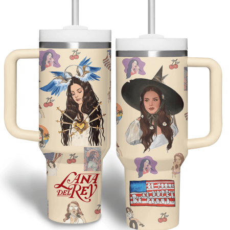 Lana Del Rey Music Custom Stanley Quencher 30oz or 40oz Stainless Steel Tumbler With Handle HG