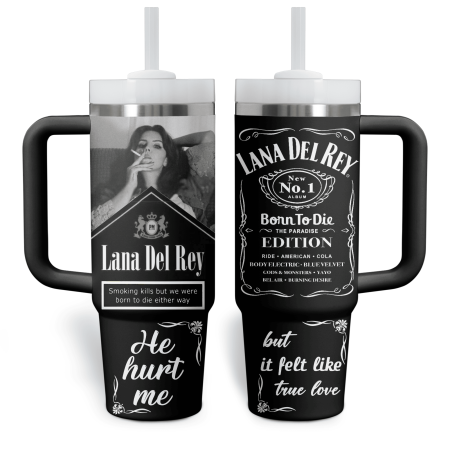 Lana Del Rey Music Custom Stanley Quencher 30oz or 40oz Stainless Steel Tumbler With Handle HG With Handle