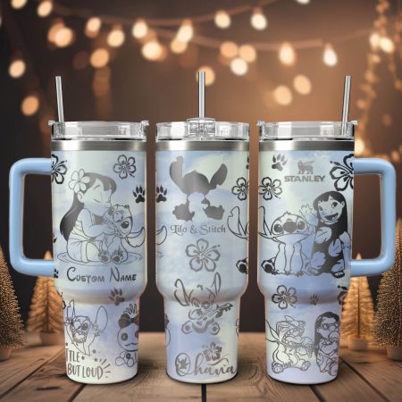 Lilo And Stitch Cartoon Custom Stanley Cup 40 oz 30 oz Tumbler With Handle