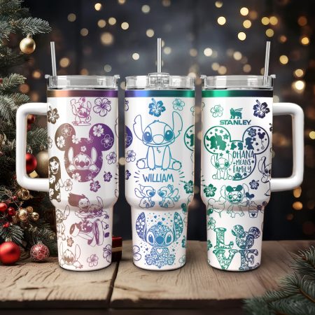 Lilo And Stitch Cartoon Custom Stanley Cup 40 oz 30 oz Tumbler With Handle