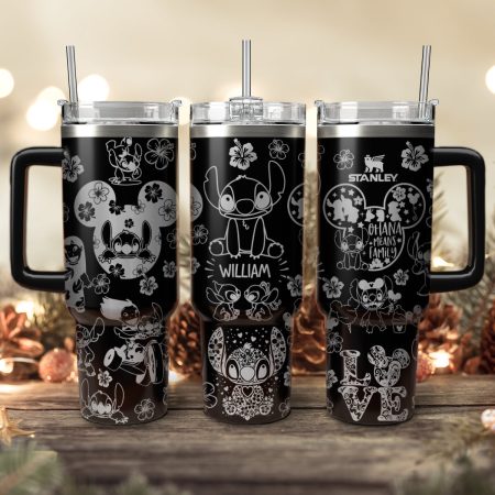 Lilo And Stitch Cartoon Custom Stanley Cup 40 oz 30 oz Tumbler With Handle