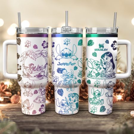 Lilo And Stitch Cartoon Custom Stanley Cup 40 oz 30 oz Tumbler With Handle