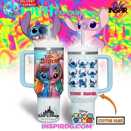 Lilo And Stitch Disney Cartoon Custom  Quencher 40oz Stainless Steel Tumbler HG