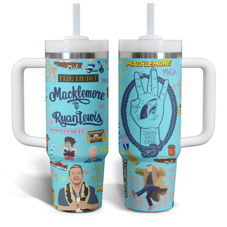 Macklemore Music Custom Stanley Quencher 30oz or 40oz Stainless Steel Tumbler With Handle HG