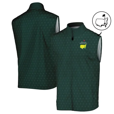 Masters Tournament Golf Sleeveless Jacket Pattern Cup Dark Green Sleeveless Jacket