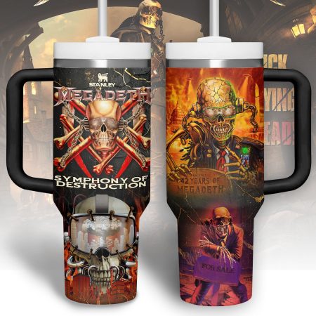 Megadeth Music Custom Stanley Cup 40 oz 30 oz Tumbler With Handle