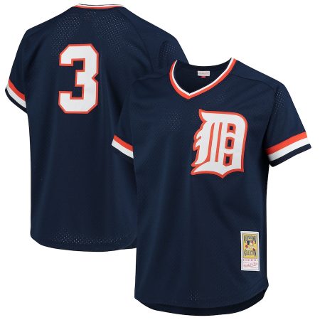 Alan Trammell Detroit Tigers Mitchell & Ness 1984 Cooperstown Collection Mesh Batting Practice Jersey – Navy –