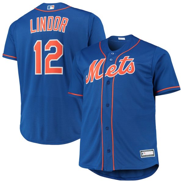 Francisco Lindor New York Mets Big & Tall Replica Player Jersey – Royal –
