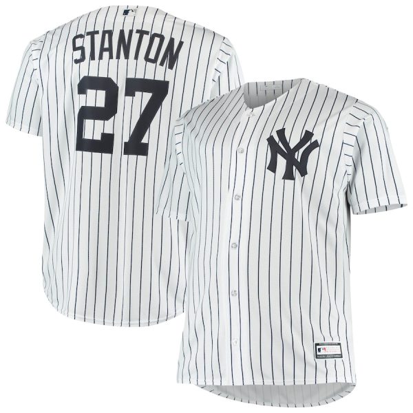 Giancarlo Stanton New York Yankees Big & Tall Replica Player Jersey – White –