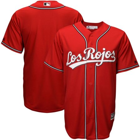 Cincinnati Reds Majestic Alternate Los Rojos Cool Base Jersey – Scarlet –