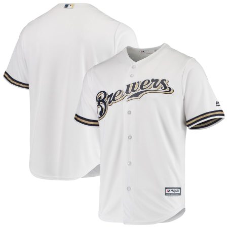 Milwaukee Brewers Majestic Home Official Cool Base Jersey – White –