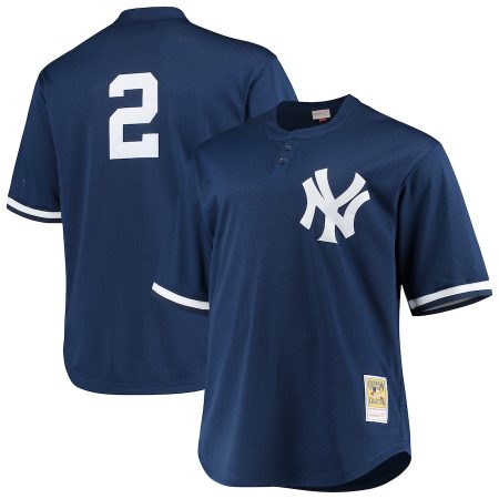 Derek Jeter New York Yankees Mitchell & Ness Big & Tall Batting Practice Replica Player Jersey – Navy –