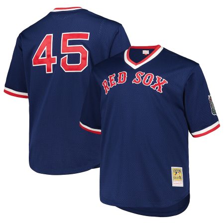 Pedro Martinez Boston Red Sox Mitchell & Ness 1999 Cooperstown Collection Mesh Pullover Jersey – Navy –