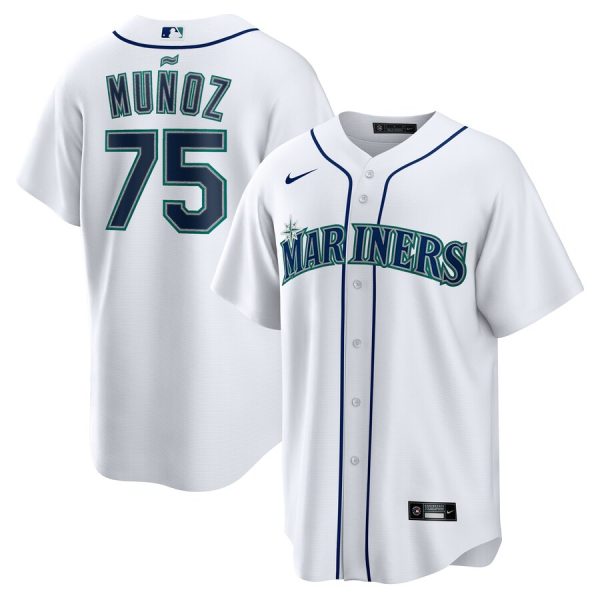 Andrés Muñoz Seattle Mariners Nike Home  Replica Player Jersey – White –