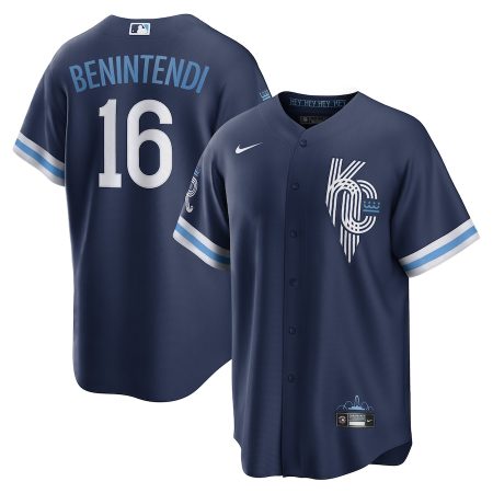 Andrew Benintendi Kansas City Royals Nike City Connect Replica Player Jersey – Navy –