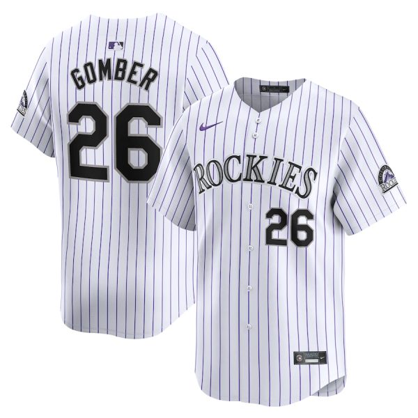 Austin Gomber Colorado Rockies Nike Home Limited Player Jersey – White –