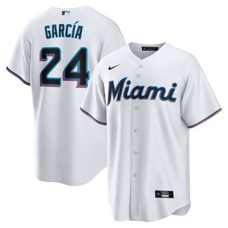 Avisaíl García Miami Marlins Nike Home  Replica Player Jersey – White –