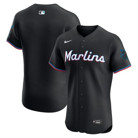 Miami Marlins Nike Alternate Vapor Premier Elite Patch Jersey – Black –