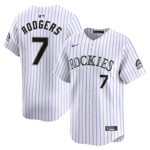 Brendan Rodgers Colorado Rockies Nike Home Limited Player Jersey – White –