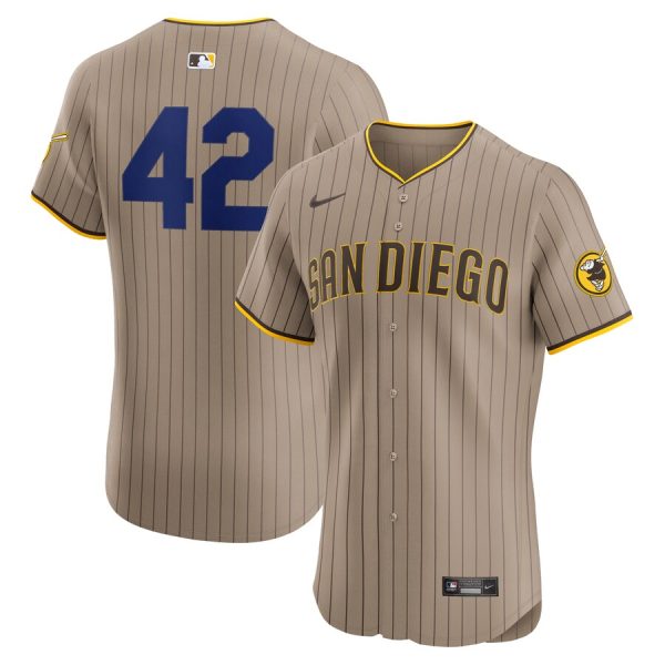 San Diego Padres Nike Alternate 2024 Jackie Robinson Day Elite Jersey – Brown –