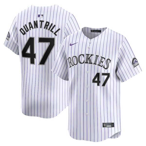 Cal Quantrill Colorado Rockies Nike Home Limited Player Jersey – White –