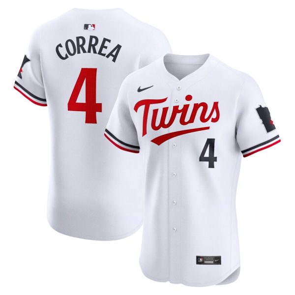Carlos Correa Minnesota Twins Nike Home Elite Jersey – White –