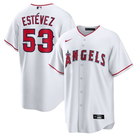 Carlos Estévez Los Angeles Angels Nike Home  Replica Player Jersey – White –