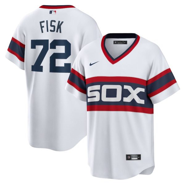 Carlton Fisk Chicago White Sox Nike Home Cooperstown Collection Team Player Jersey – White –