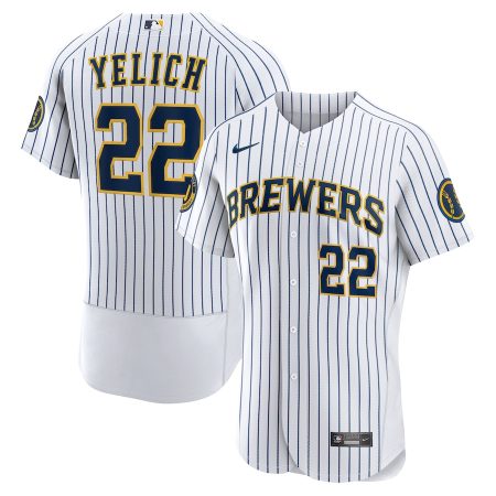 Christian Yelich Milwaukee Brewers Nike Alternate Player Jersey – White –