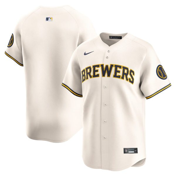 Milwaukee Brewers Nike Home Limited Jersey – Cream –