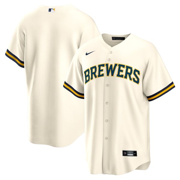 Milwaukee Brewers Nike Home Replica Team Jersey – Cream –