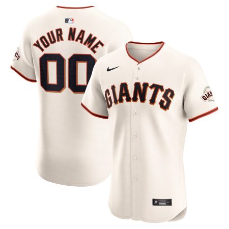 San Francisco Giants Nike Home Elite Custom Jersey – Cream –