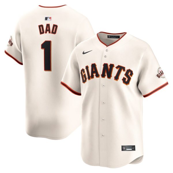 San Francisco Giants Nike #1 Dad Home Limited Jersey – Cream –