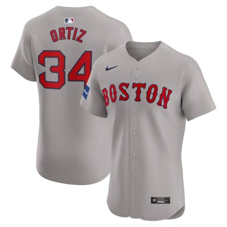 David Ortiz Boston Red Sox Nike Road Elite Player Jersey – Gray –