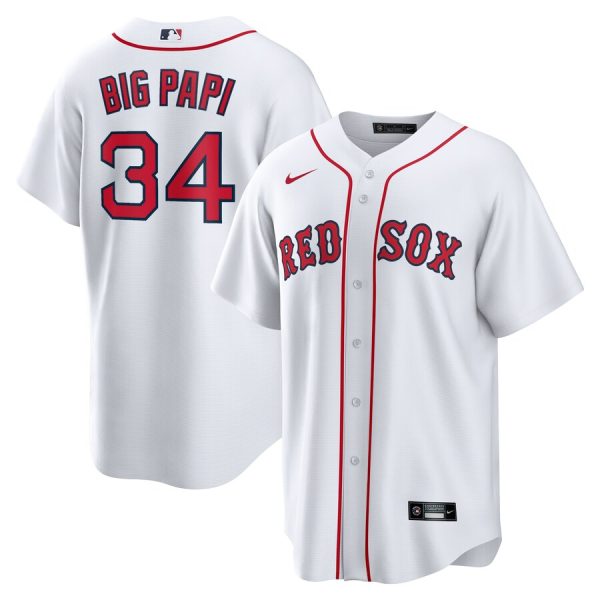 David Ortiz Boston Red Sox Nike Big Papi Replica Jersey – White –