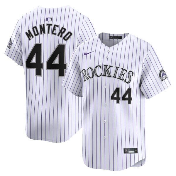 Elehuris Montero Colorado Rockies Nike Home Limited Player Jersey – White –
