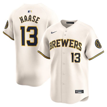 Eric Haase Milwaukee Brewers Nike Home Limited Player Jersey – Cream –