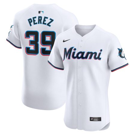 Eury Perez Miami Marlins Nike Home Elite Player Jersey – White –