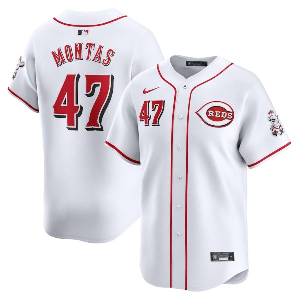 Frankie Montas Cincinnati Reds Nike Home Limited Player Jersey – White –