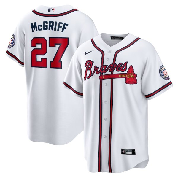 Fred McGriff Atlanta Braves Nike 2023 Hall of Fame Patch Inline Replica Jersey – White –