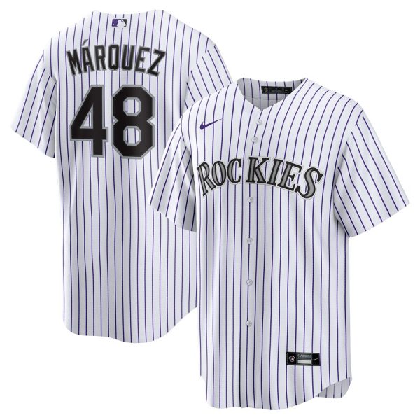 Germán Márquez Colorado Rockies Nike Home  Replica Player Jersey – White –