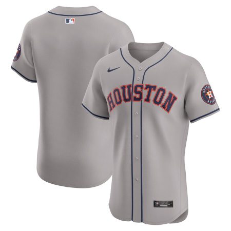 Houston Astros Nike Road Vapor Premier Elite Patch Jersey – Gray –