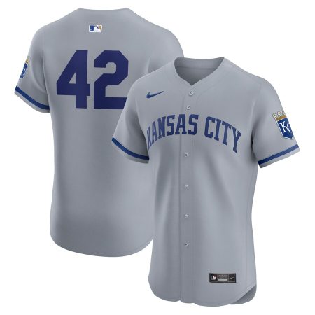 Kansas City Royals Nike Road 2024 Jackie Robinson Day Elite Jersey – Gray –