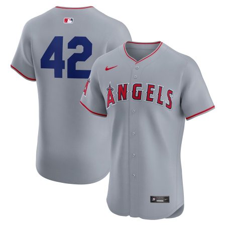 Los Angeles Angels Nike Road 2024 Jackie Robinson Day Elite Jersey – Gray –