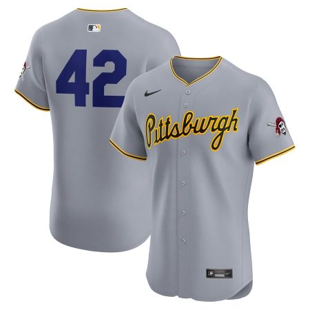 Pittsburgh Pirates Nike Road 2024 Jackie Robinson Day Elite Jersey – Gray –