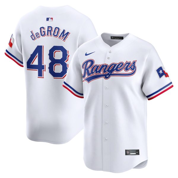 Jacob deGrom Texas Rangers Nike Home Limited Player Jersey – White –