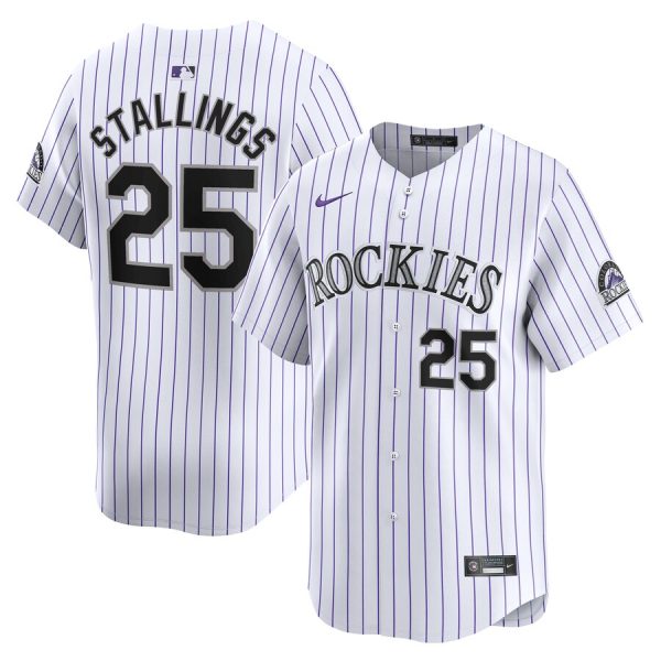 Jacob Stallings Colorado Rockies Nike Home Limited Player Jersey – White –